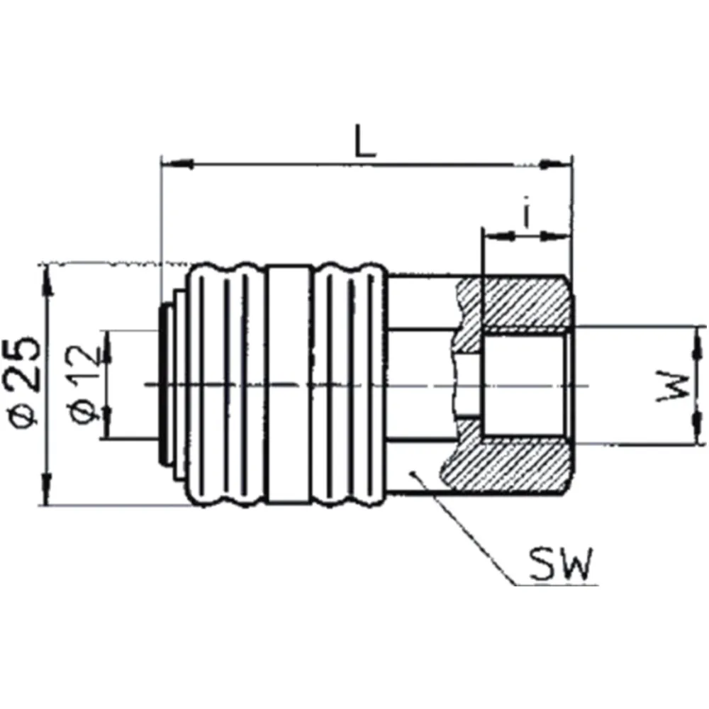 Standard Clutch DN 7.2 with 1/4" Internal Thread for Quick Coup