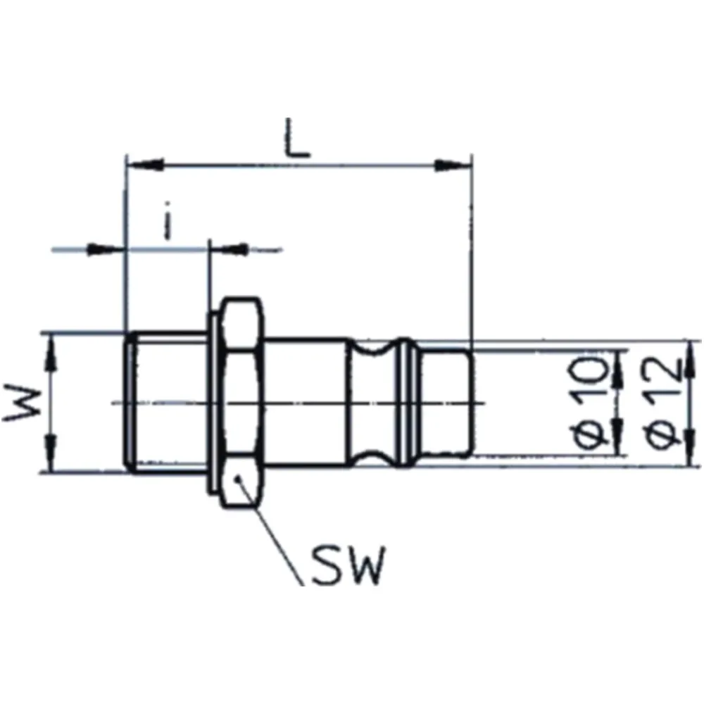 KUP Nippel mit Außengewinde 1/8 für DN 7,2_0