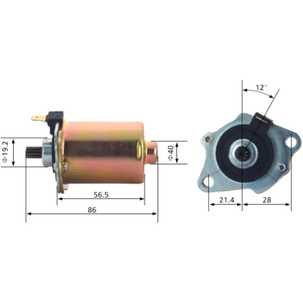 Starter motor JMP for: Honda SZX, SJ, SFX_0