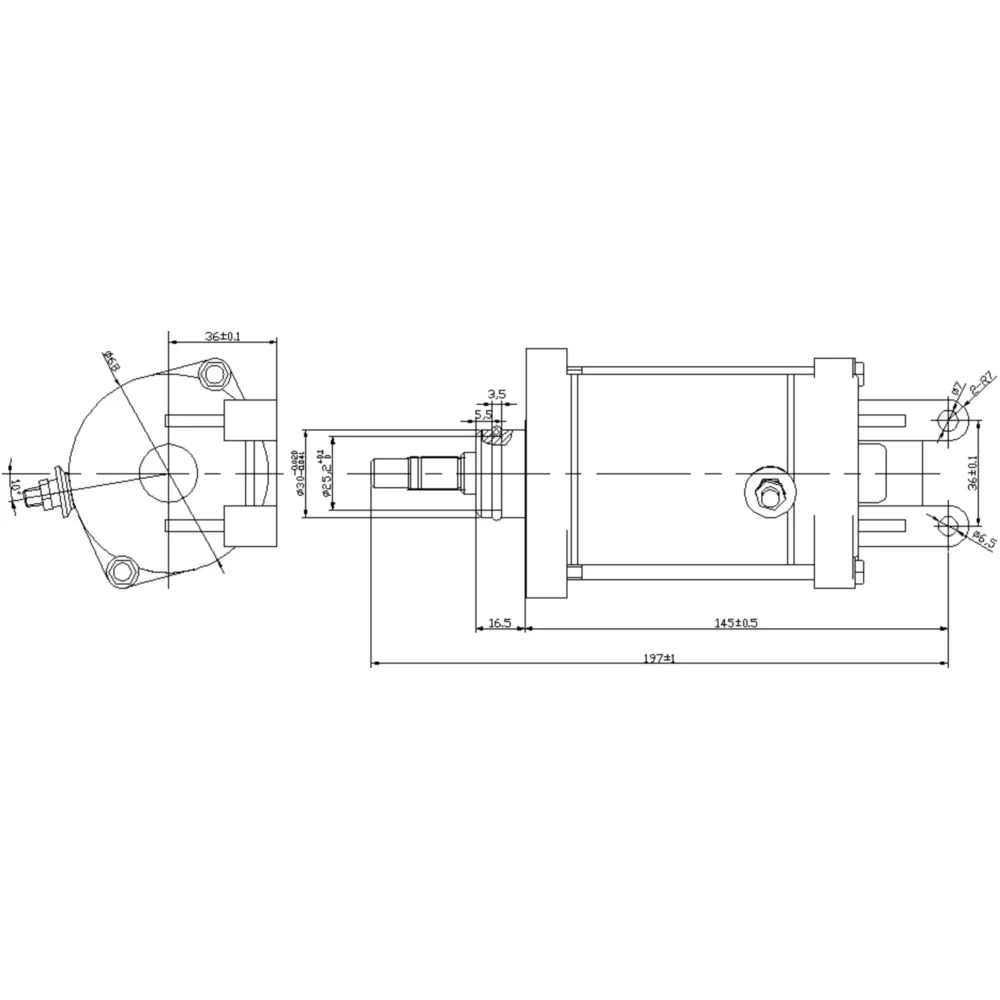 Starter motor JMP for: MZ/MUZ Baghira, Mastiff, Aprilia Pegaso_0