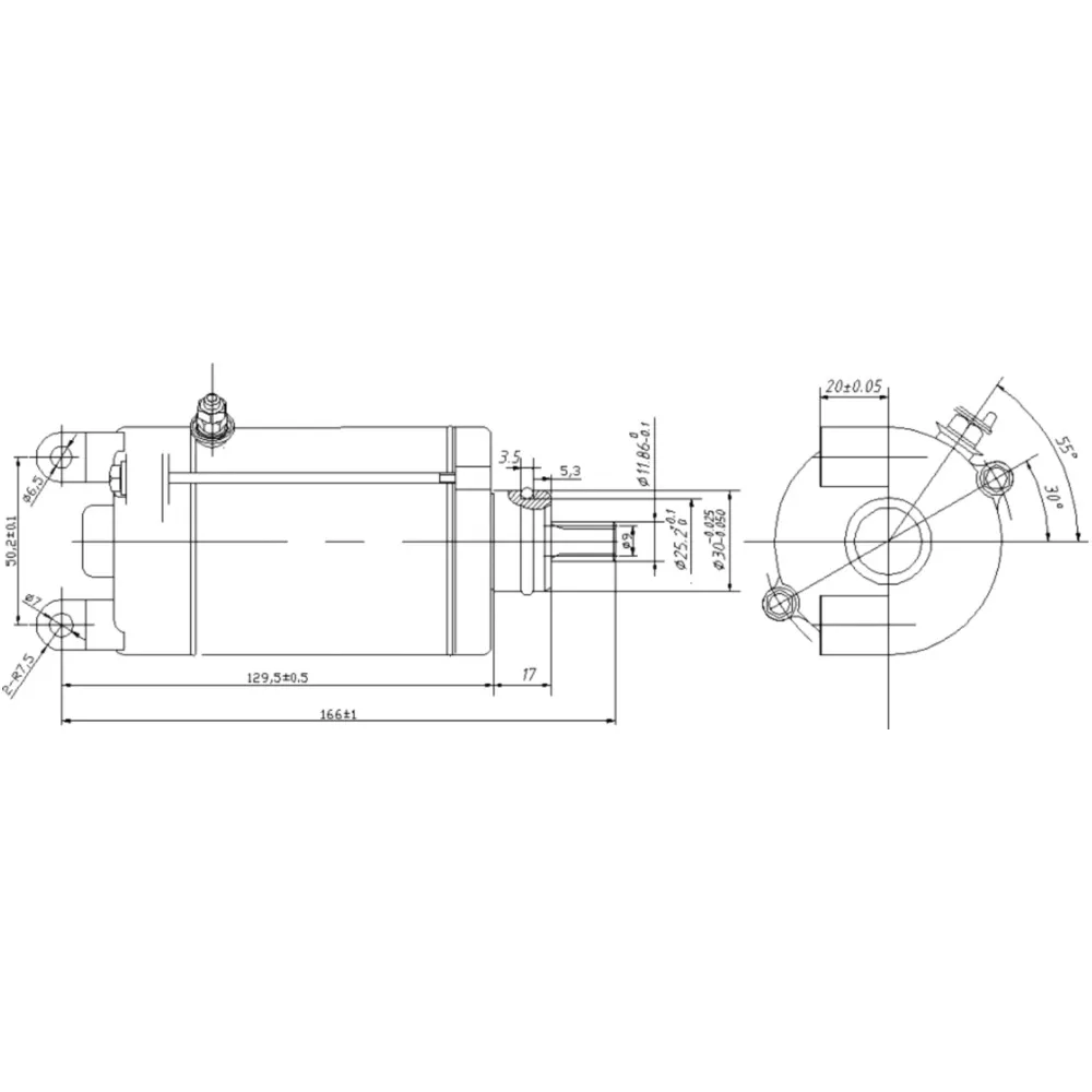Starter motor JMP alternative: 7002257 for: Honda VT_0