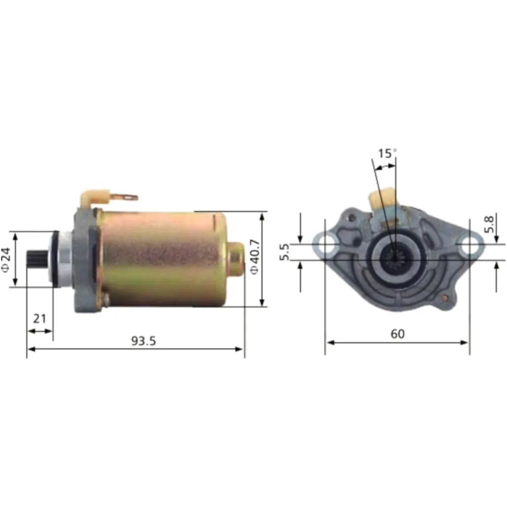 Starter motor JMP for: Peugeot Speedfight, Ludix, Vivacity, Pia