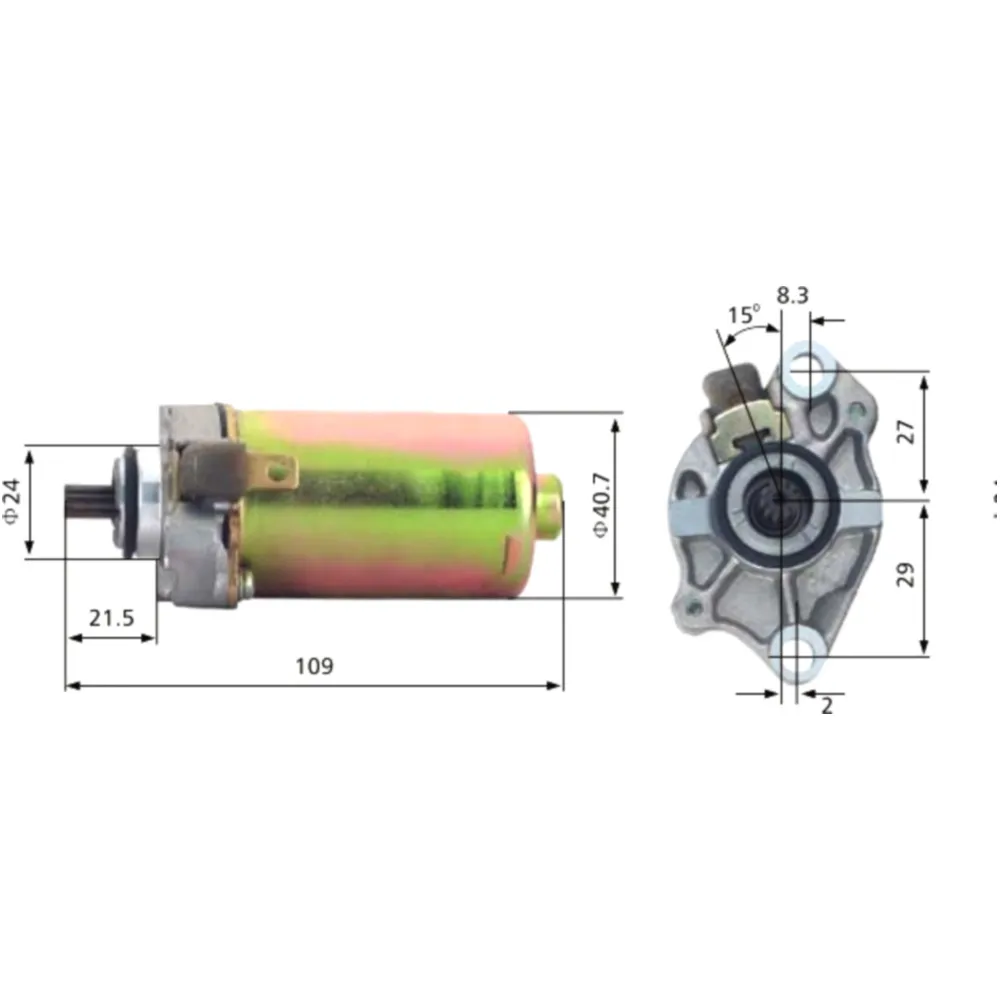 Starter motor JMP for: Piaggio Zip, Fly, NRG, Aprilia SR, Scara