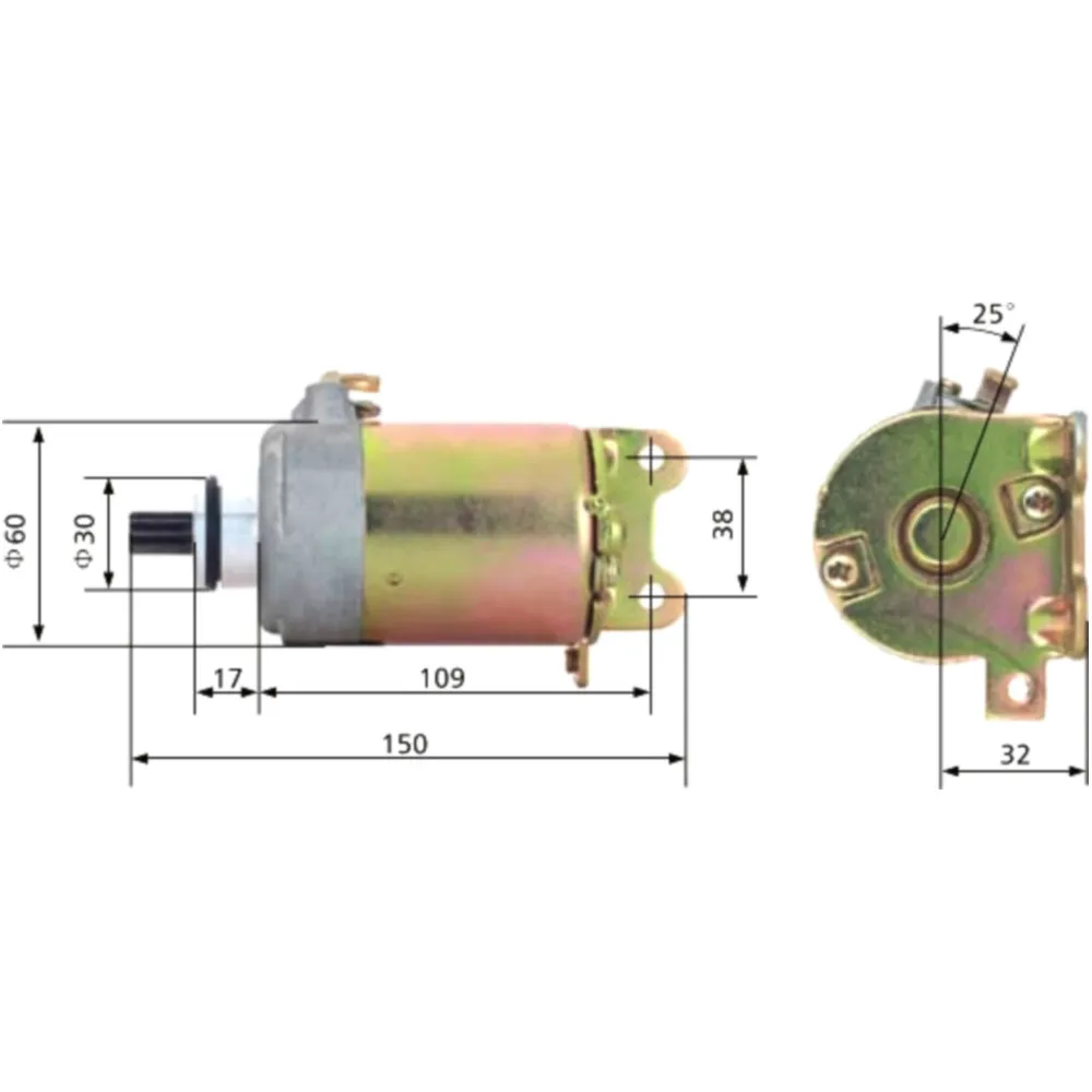 Starter motor JMP for: Aprilia Scarabeo, Leonardo, BMW C1_0