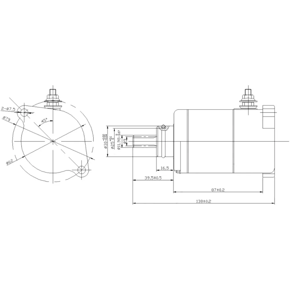 Starter motor JMP for: Honda SH, NES, PES_0