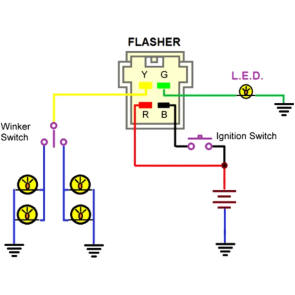 Blinkrelais elektrisch JMP 12V 4 polig universal passend für: H