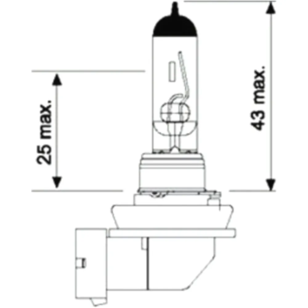 Bulb 12V55W H11 JMP pgj 19 - 2 for: Kawasaki ZZR, ZX - 6R, ER -