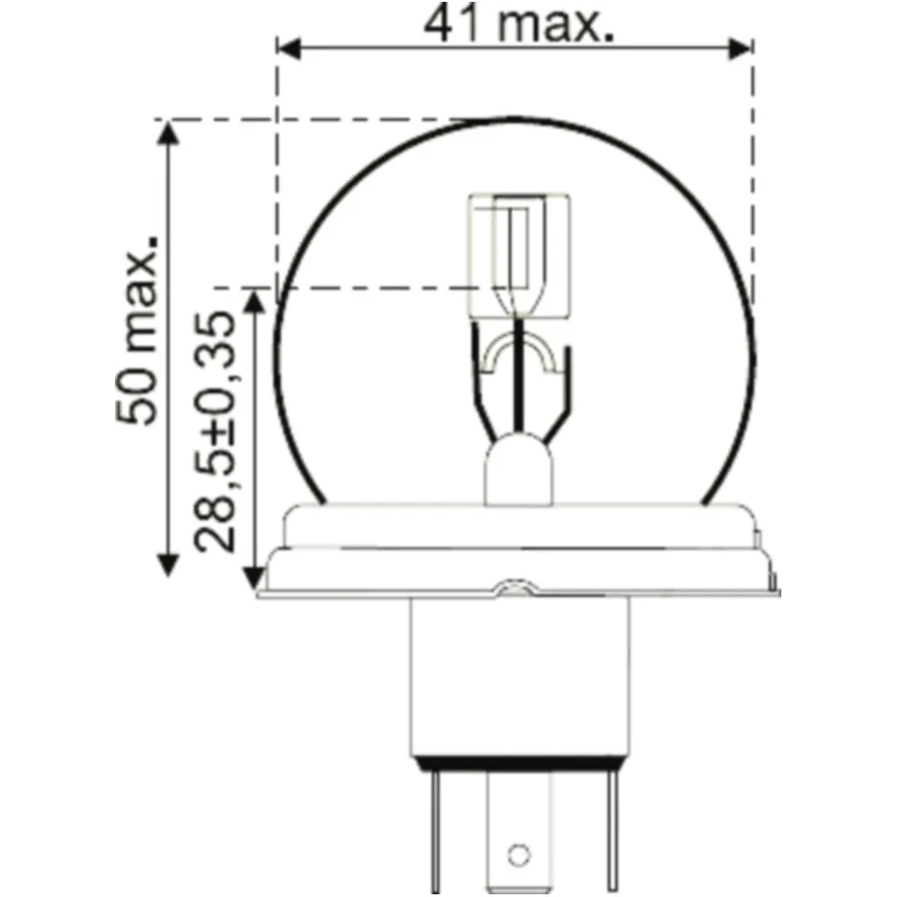 BULB 6V45/40W P45T for Motorcycles_0