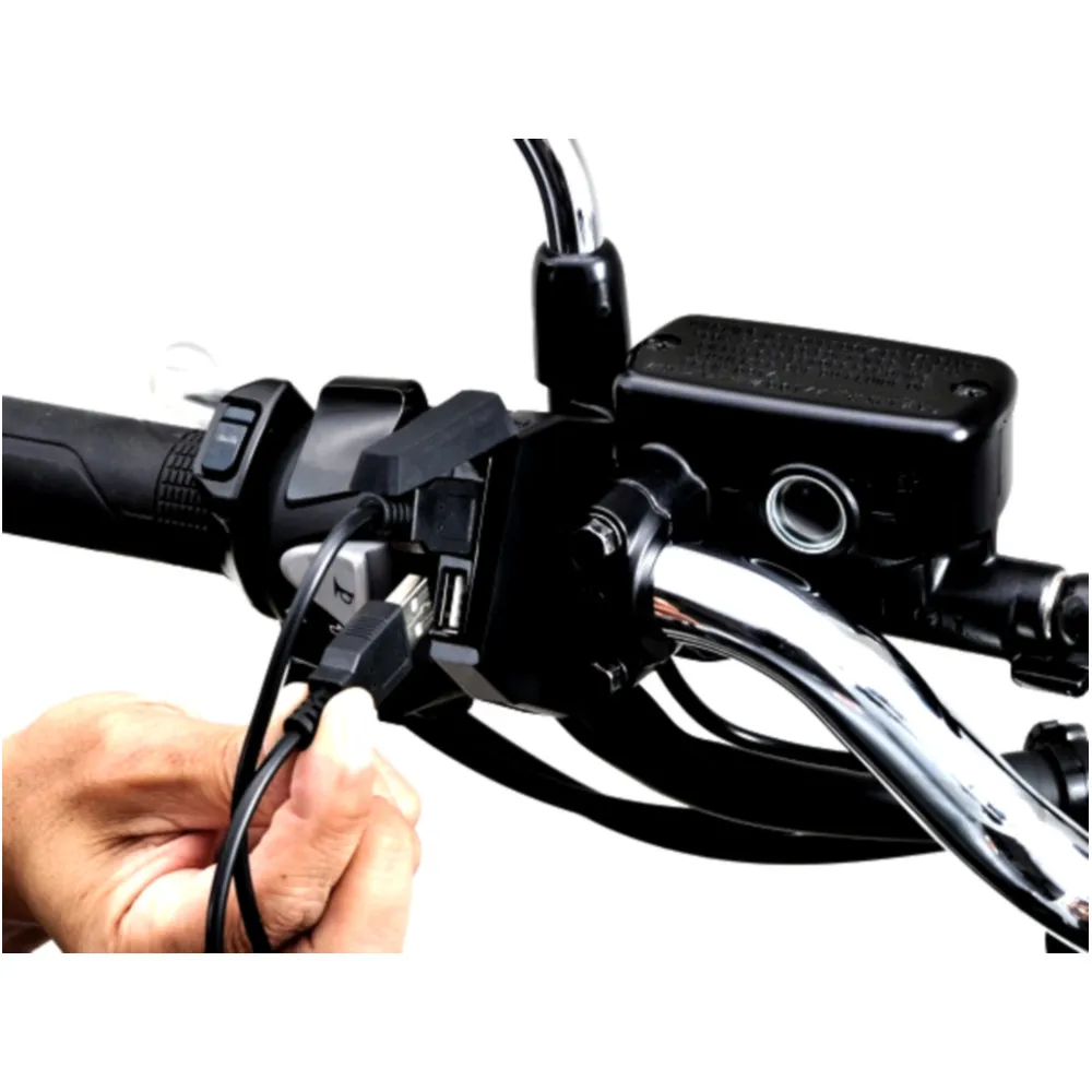 Bordsteckdose mit 2x USB-A für 22mm Lenker_1
