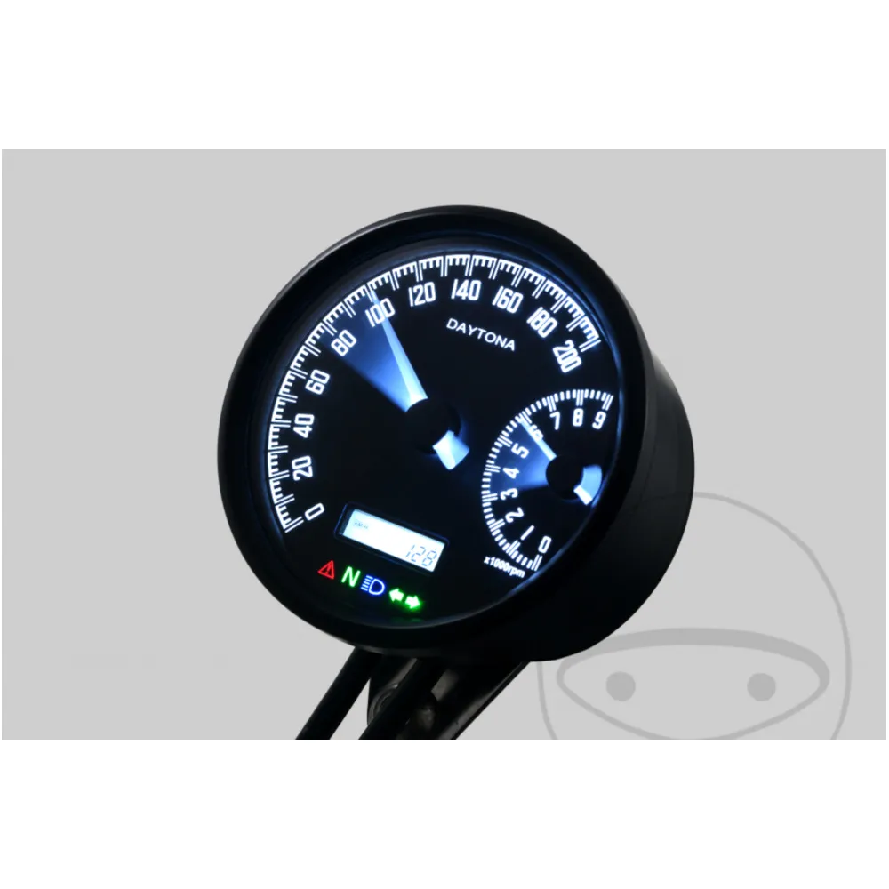 Tachometer elektrisch schwarz Daytona inkl. Drehzahlmesser_1