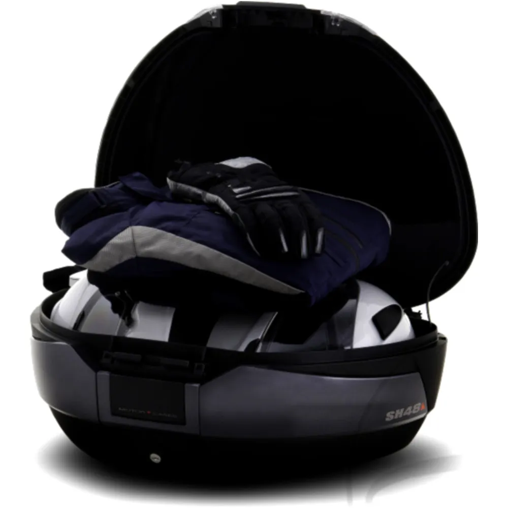 Topcase schwarz titan 48 Liter Shad SH48 mit Trägerplatte passe