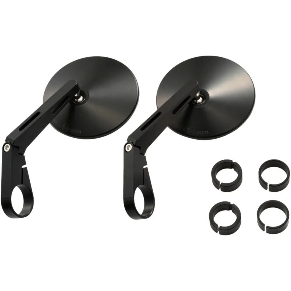 LONG BLACK BAR END MIRRORS DAYTONA for Universal_0
