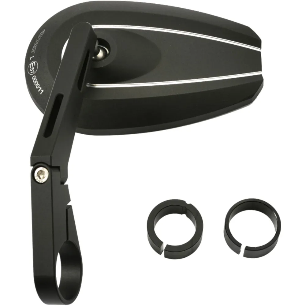 BAR END MIRROR DAYTONA LONG ALUMINIUM BLACK for Motorcycles_0