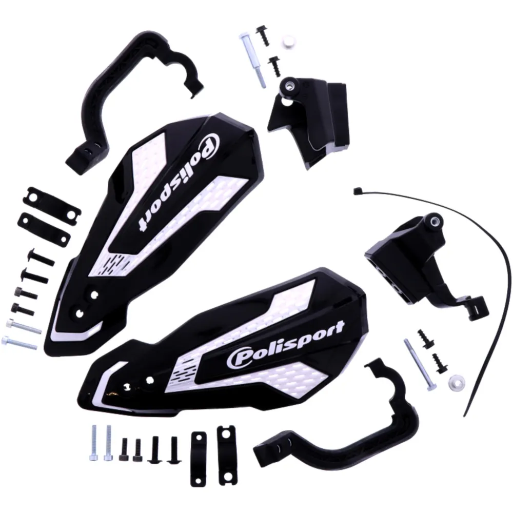 Hand guard mx flow black/white kit for: Sherco SE, SEF, Trial,