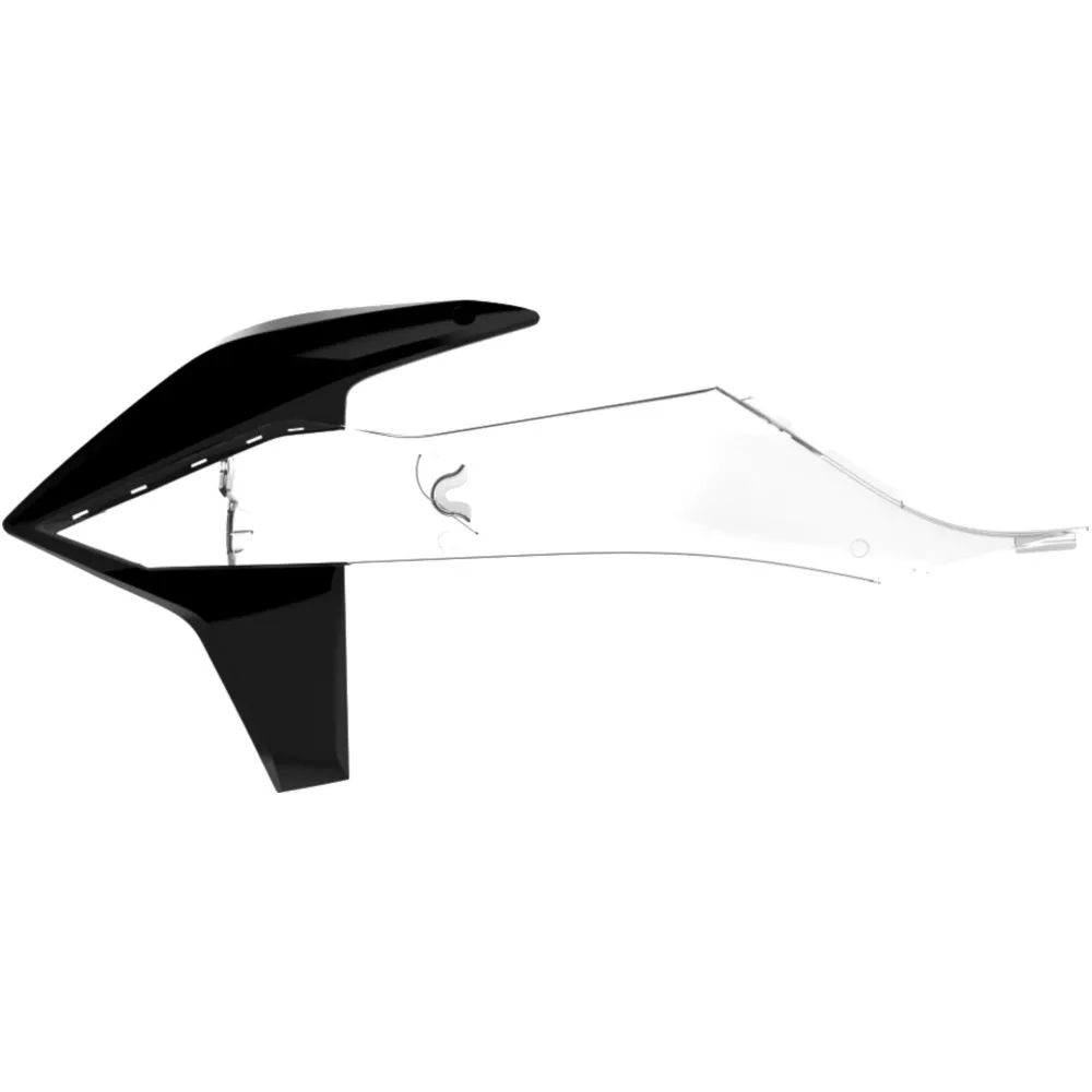 Radiator Scoops Kit in Black/Transparent for Motorcycles_0