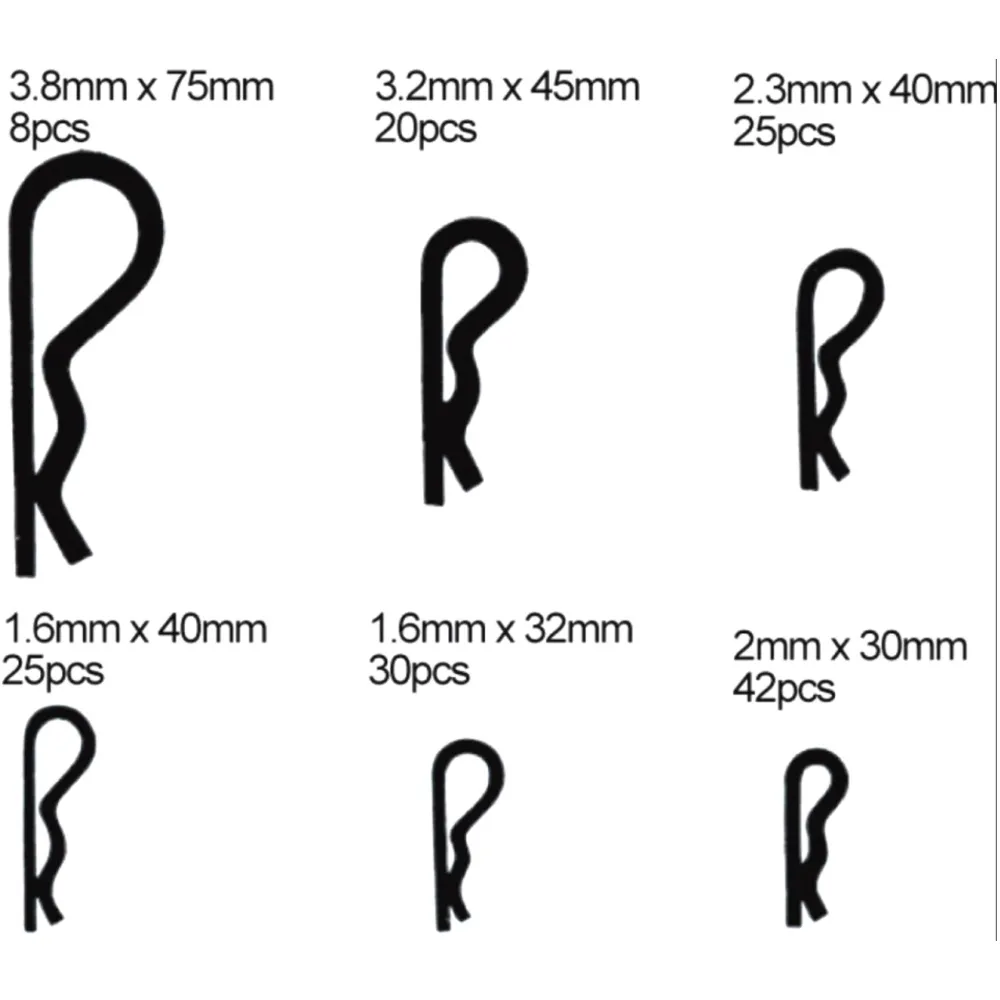 R Clip / Hairpin Cotter Assortment JMP - 150 Pieces_0