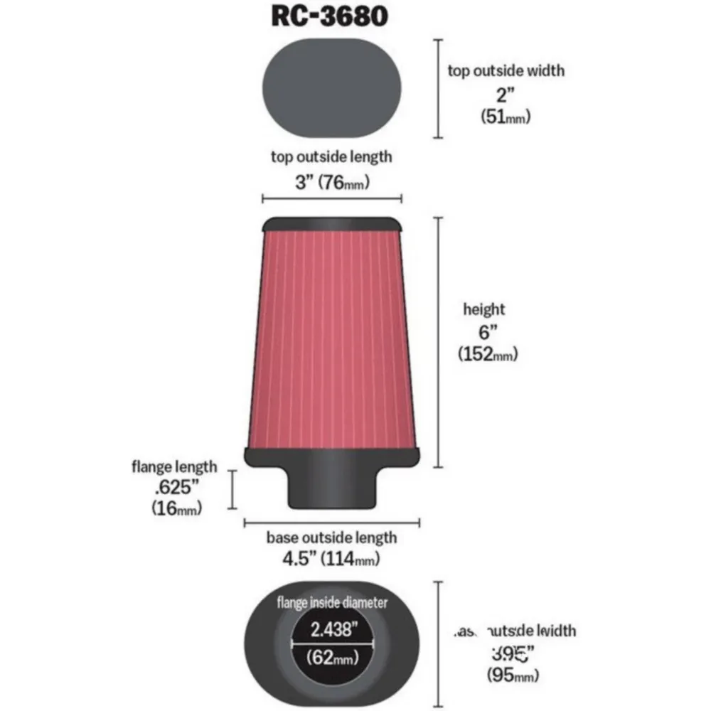 Filter RENNEINZEL Universal K&N RC3680_1