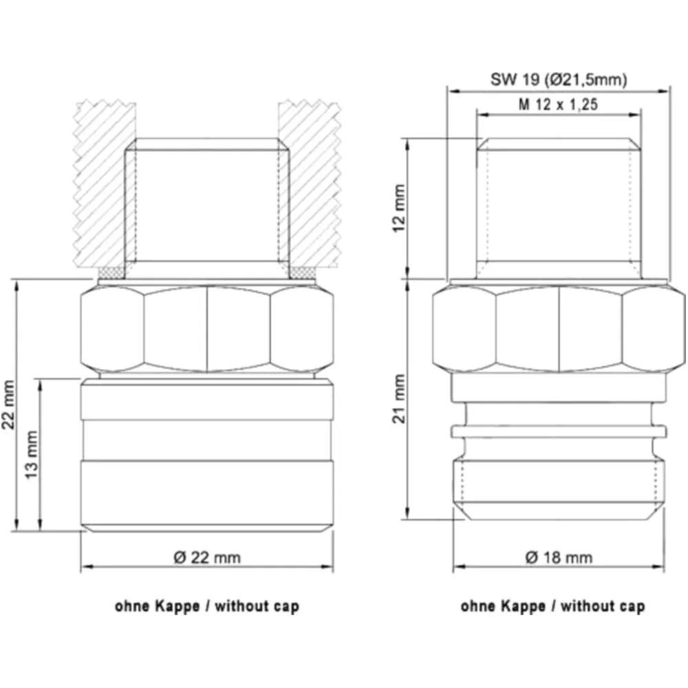 Oil drain plug one way valve M12 x 1. 25 mm for: CFMOTO CL - X,