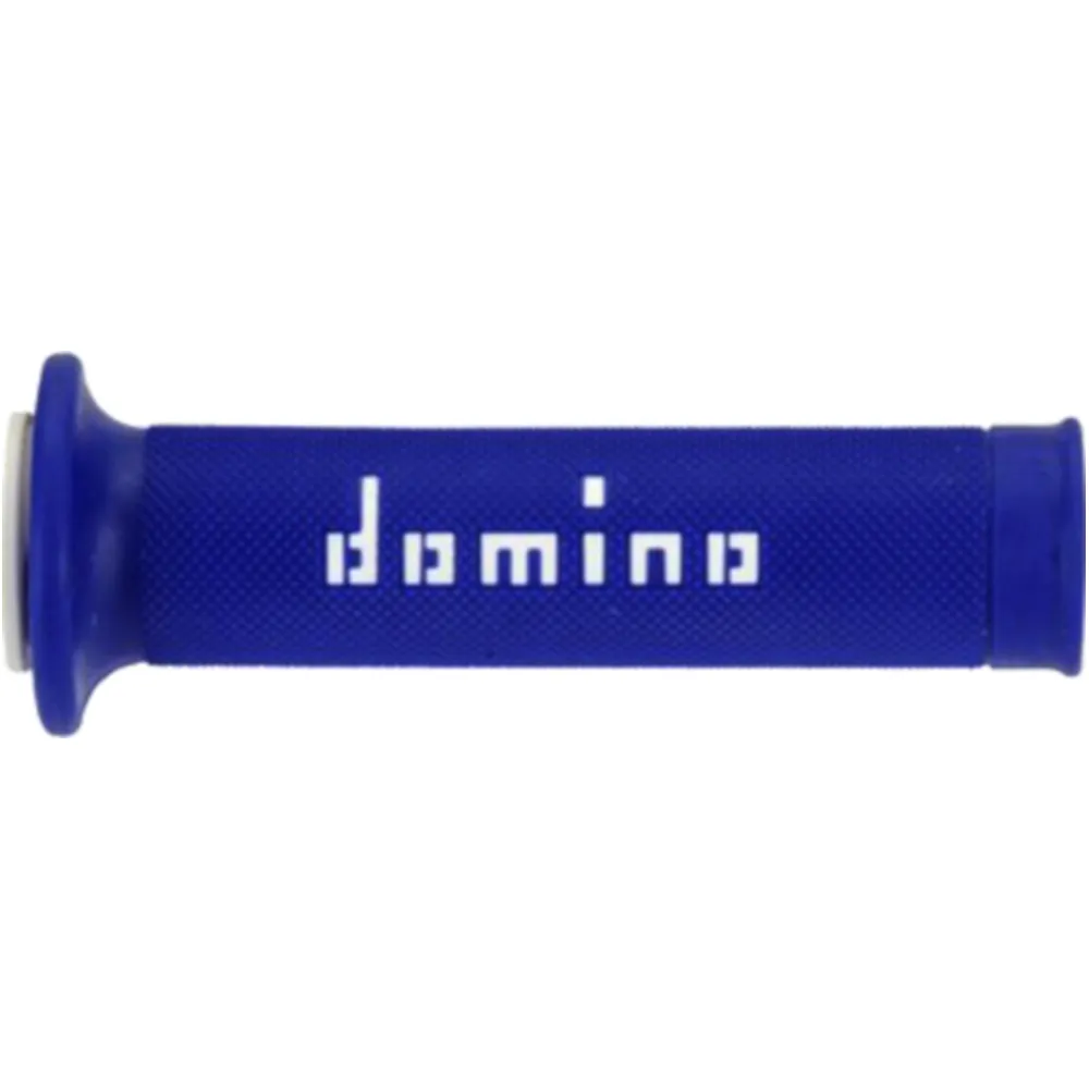 Blue/White Grips for Motorcycles 22/26 mm Open_0