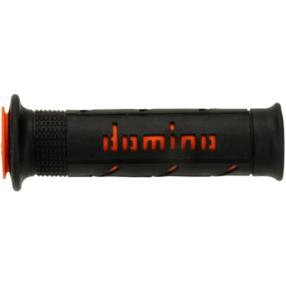 Griffgummi schwarz/orange 22/26 mm offen für Motorräder_0