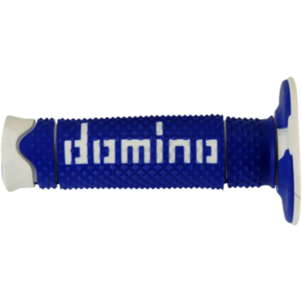 Domino Offroad Grip Blue/White 22/26 mm Closed_0