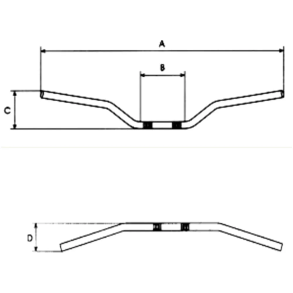 Lenker Stahl chrom 22 mm für Enduro/Cross_0