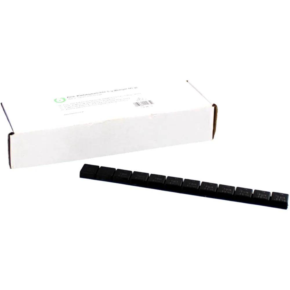 Klebegewicht Zink 60G Riegel 5G schwarz für Motorräder_0