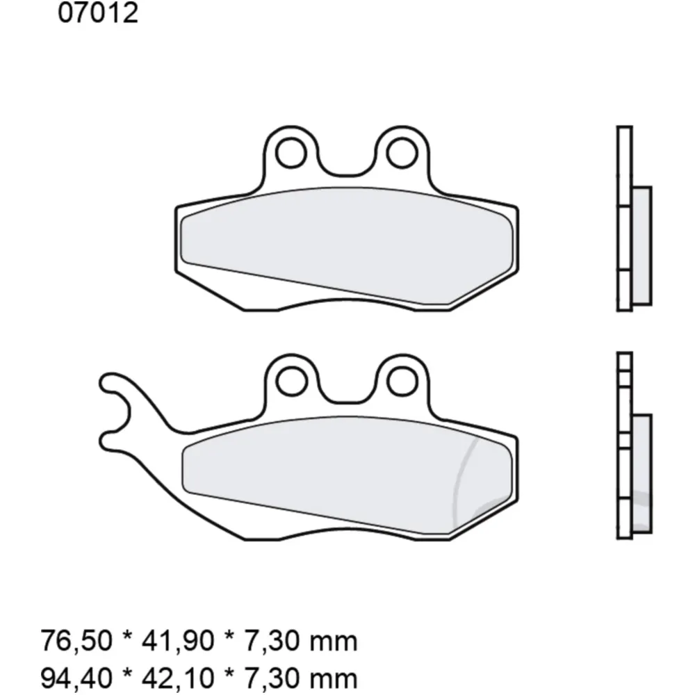 Bremsklotz CC Scooter Brembo Alternative: 7378698 passend für:
