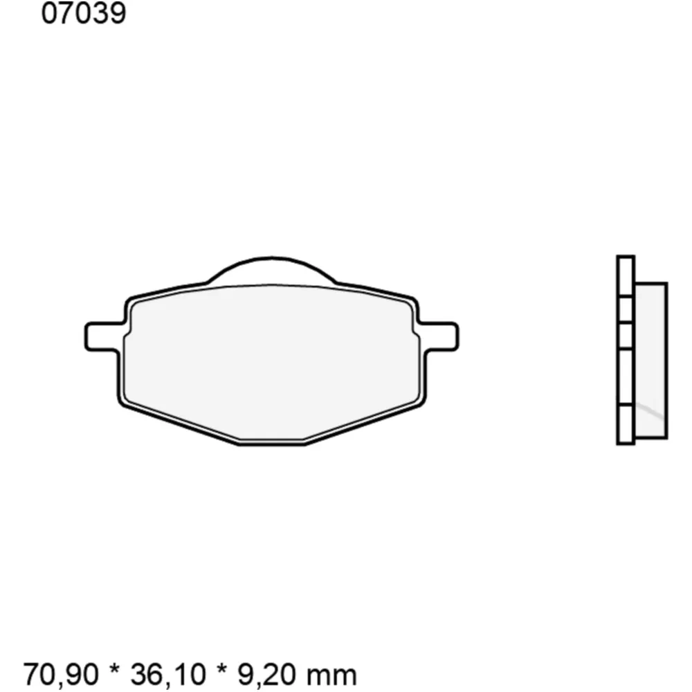 Bremsklotz CC Scooter Brembo Alternative: 7370169 passend für: