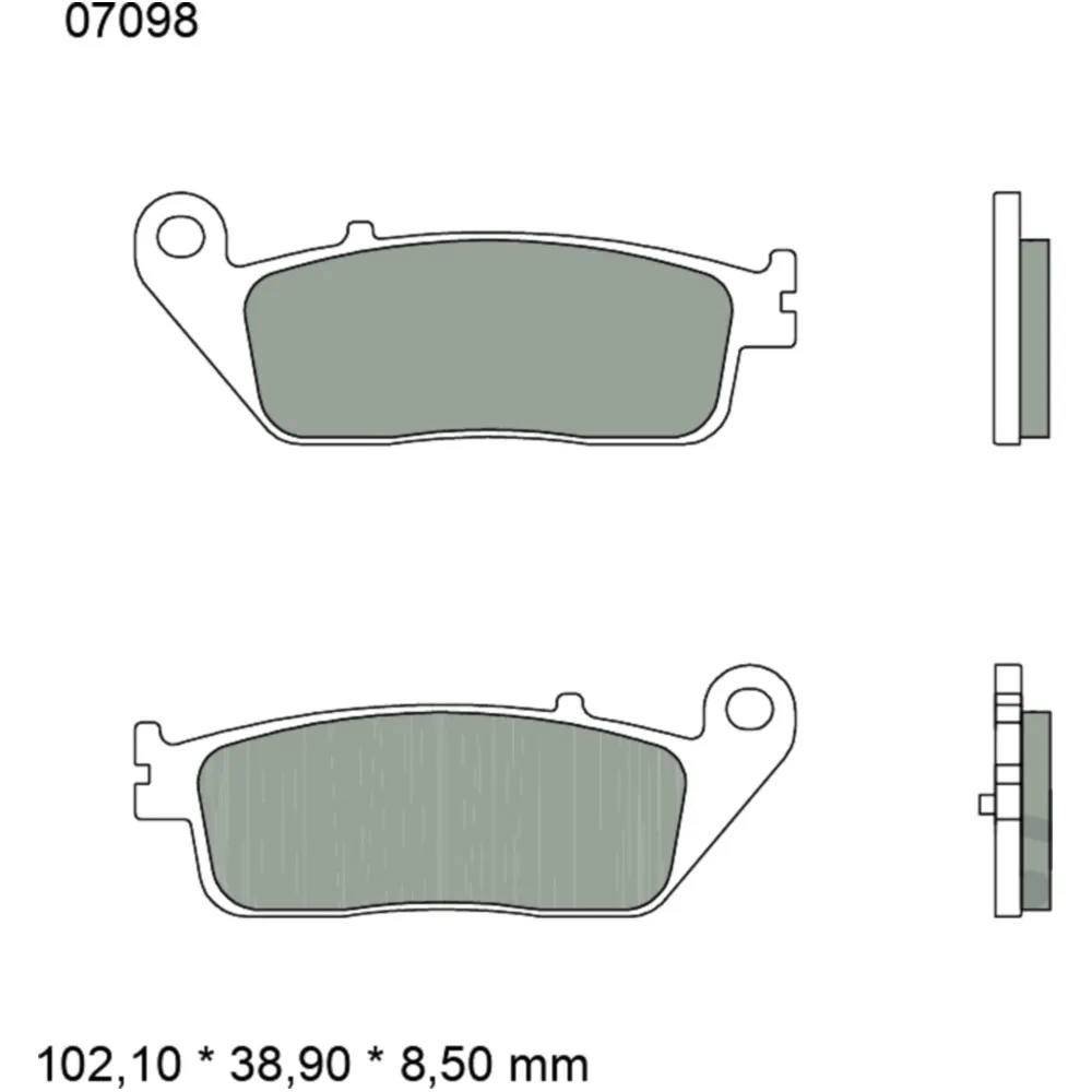 Bremsklotz CC Scooter Brembo Alternative: 7323546 passend für: