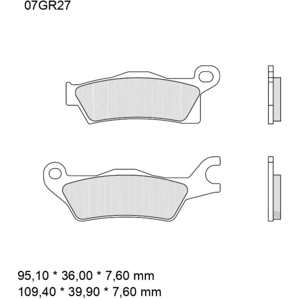 Brake pads sintered off - road sd BREMBO alternative: 7370102 f