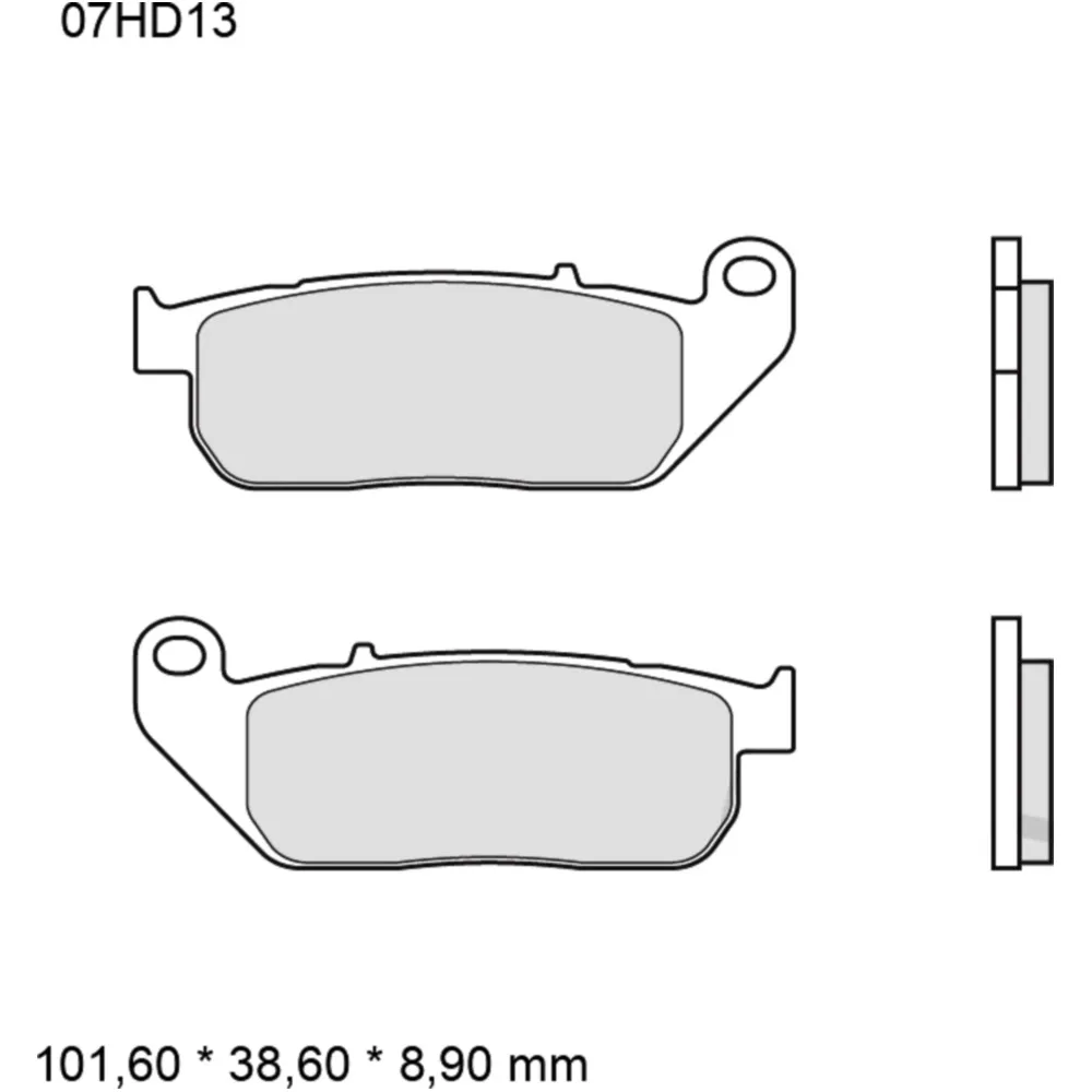 Front Sintered Brake Pads by Brembo for Enhanced Road Performan