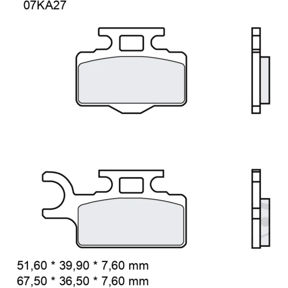Brake pads sintered off - road sd BREMBO alternative: 7325582 f