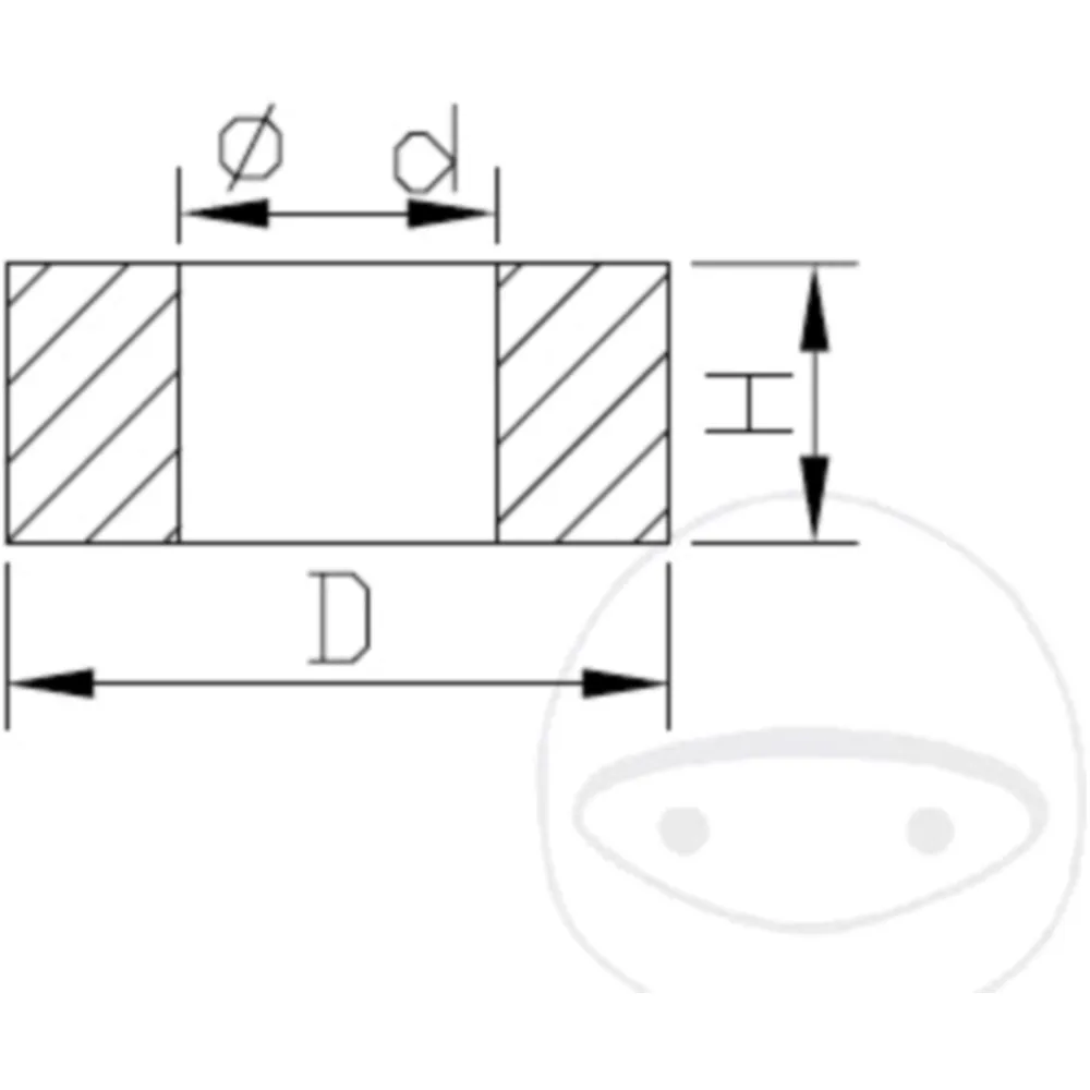 Distanzring Kayaba 5X8X1. 5 für Kolben Stange passend für: Kawa