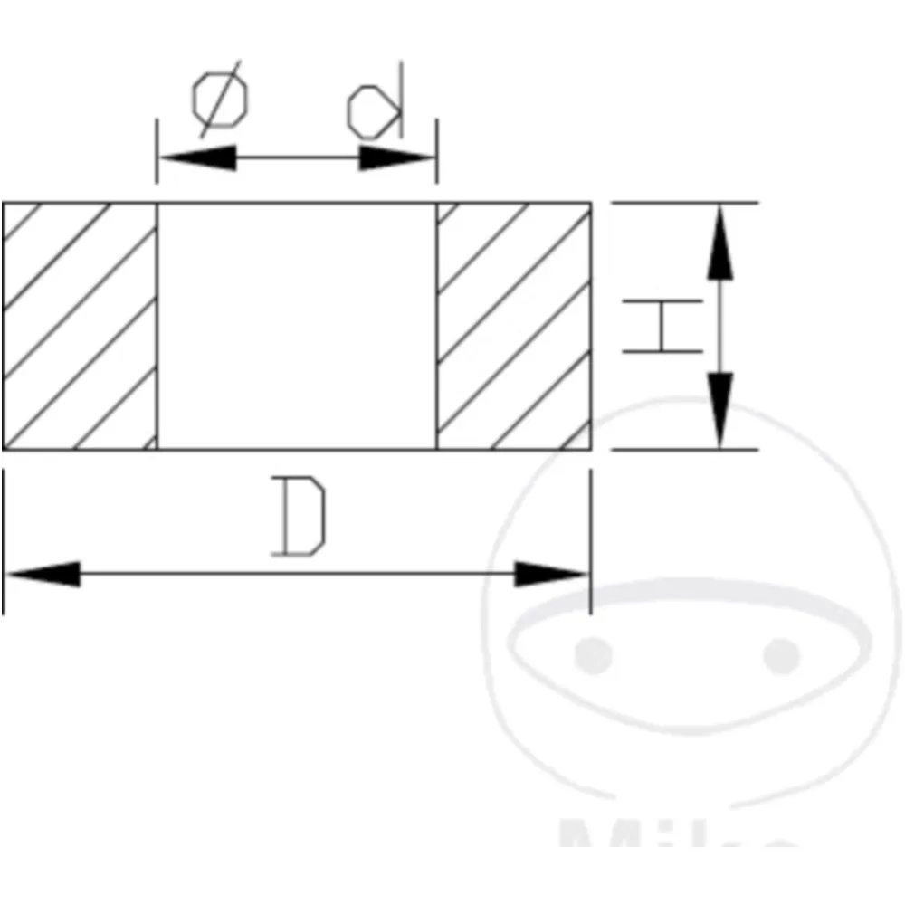 Sliding bush piston rod 5X8X5 KYB for: Kawasaki KX, KLX, Honda