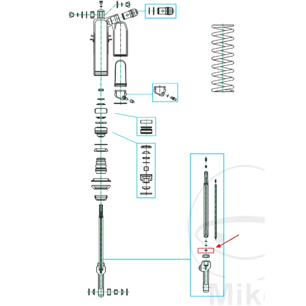 Sliding bush piston rod 5X8X5 KYB for: Kawasaki KX, KLX, Honda