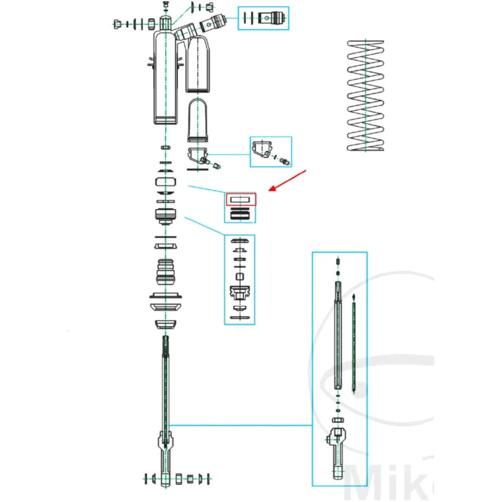Piston ring rear shock 50 x 12 original KAYABA (KYB) for: Honda