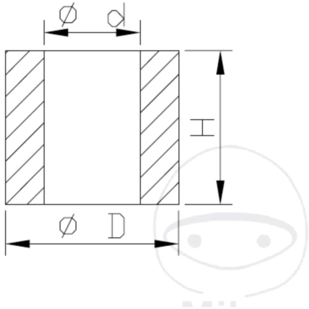 Needle guide for shock shaft 4 x 6 x 7 original KAYABA (KYB) fo