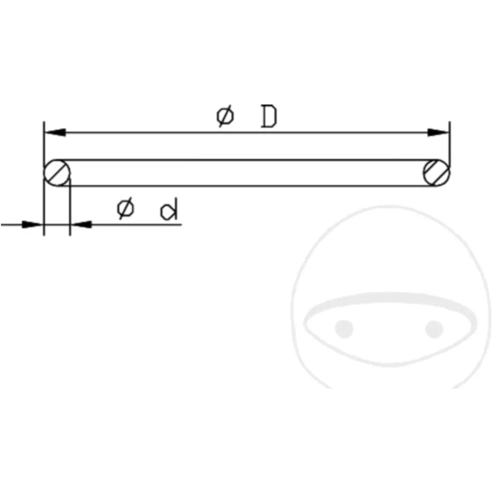 O - Ring 2X35MM Kayaba passend für: Kawasaki VN, VN - 15, KX, H