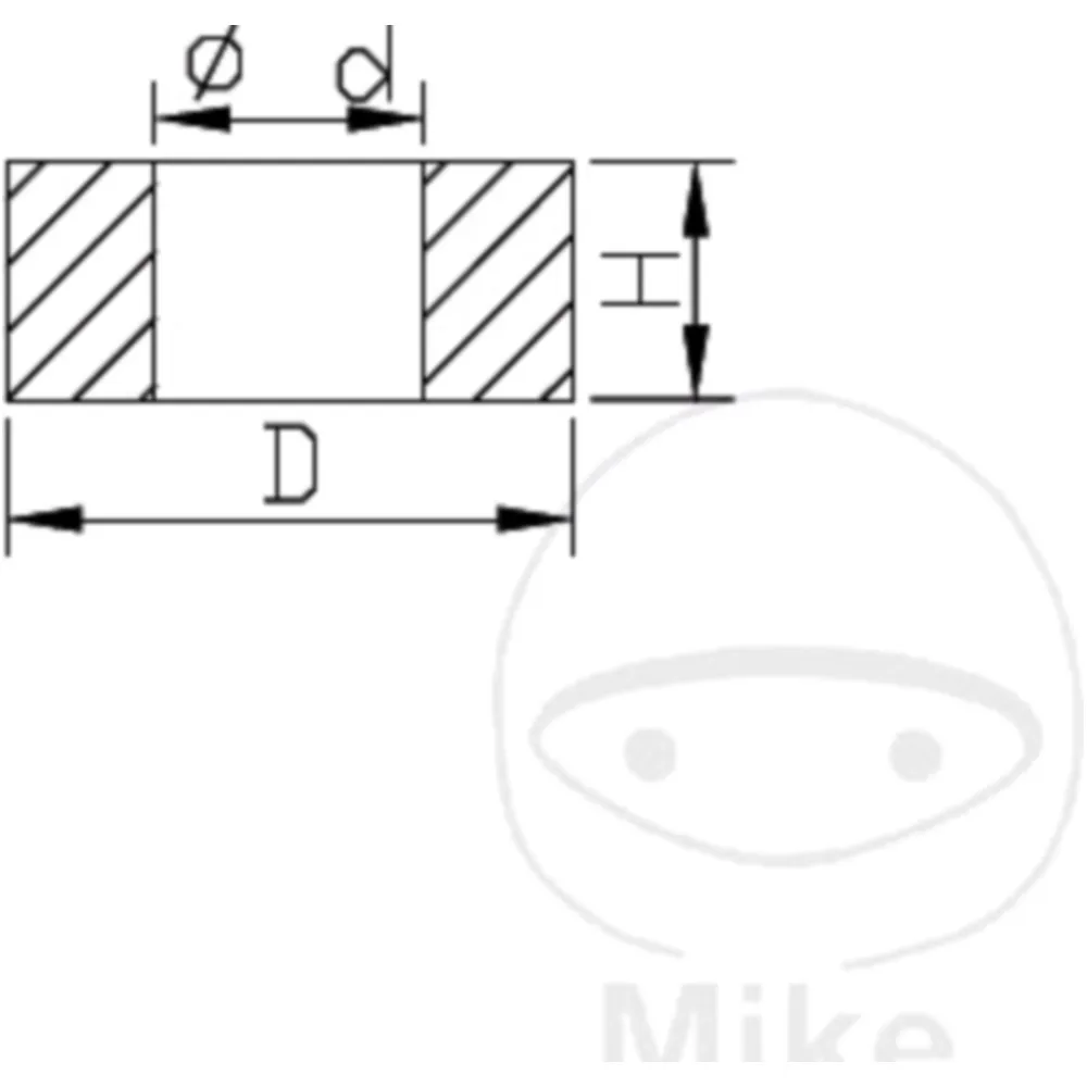 Sicherungsmutter Kayaba 12X19X8 passend für: Kawasaki KX, ZX -