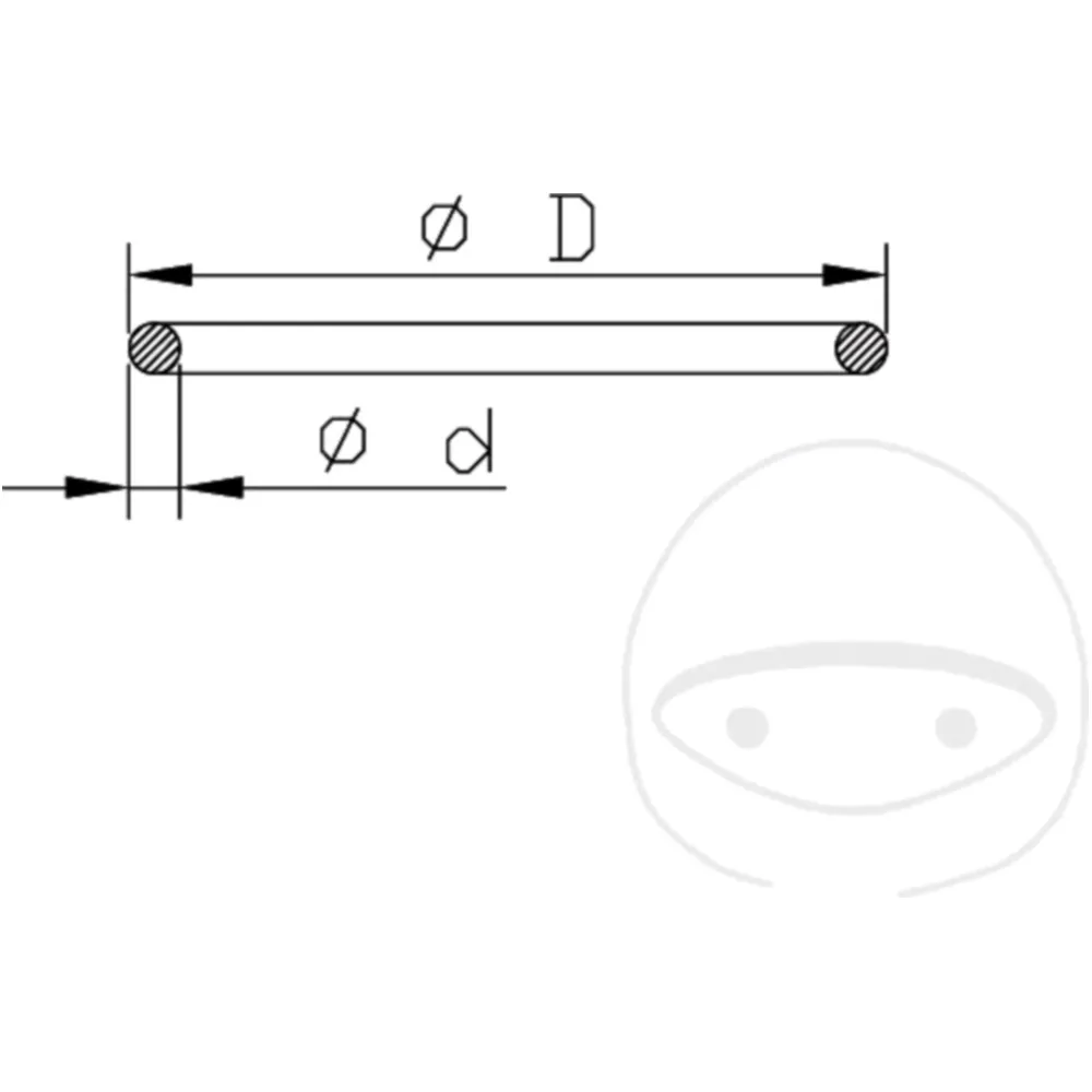 Circlip for fork KAYABA 66X1. 6 for: Husqvarna WR, TE, TC, CR,