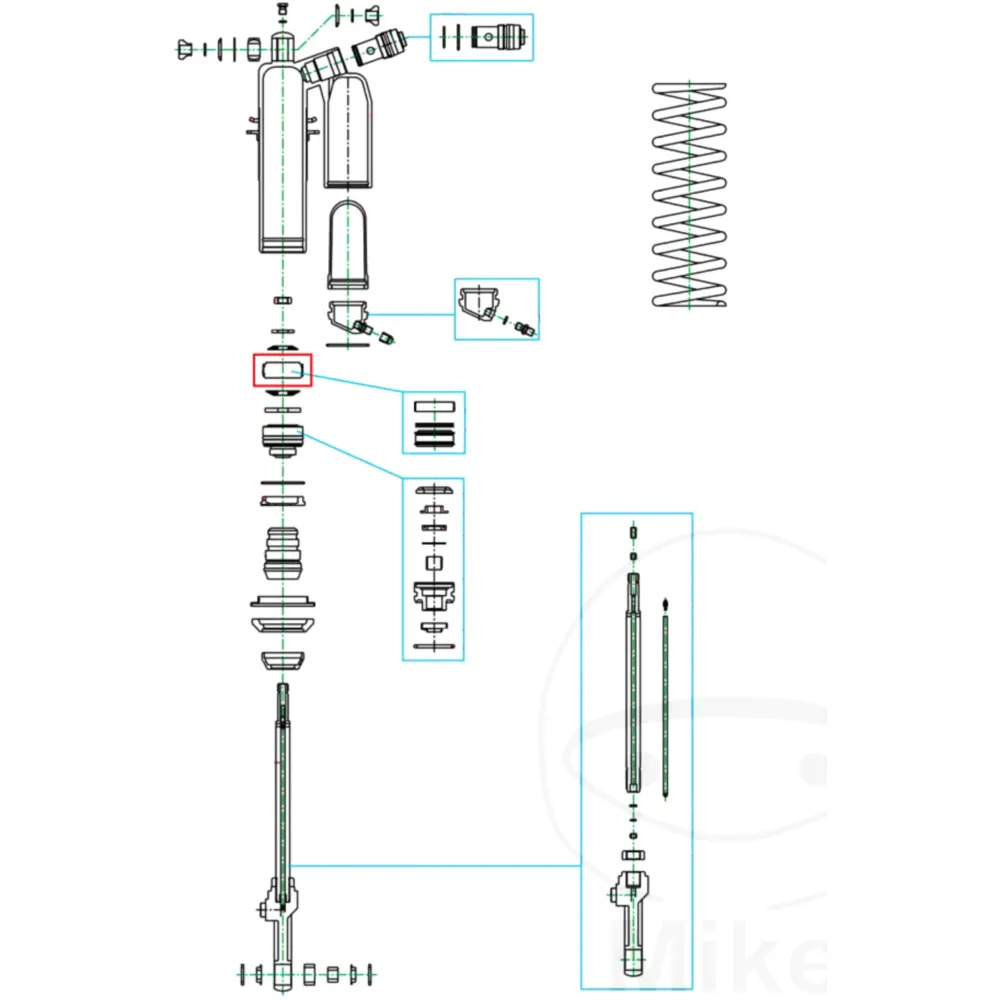 Piston compression 50mm KAYABA for: Honda CRF, Kawasaki KX_0