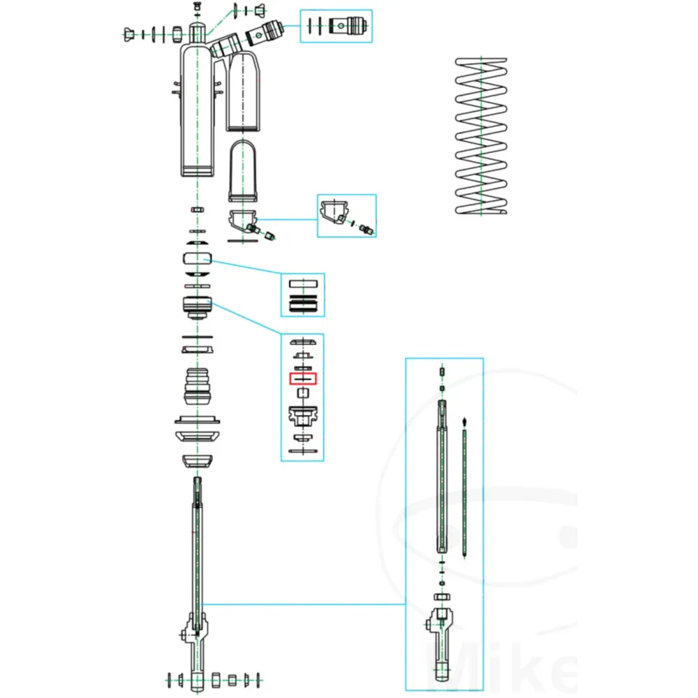 Washer for sealing head KAYABA shock absorber for: Kawasaki KX,