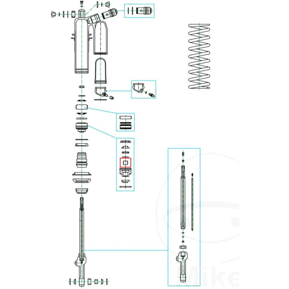 Hülse Federbein 14 mm Kayaba passend für: Kawasaki ZX - 10R, ZX