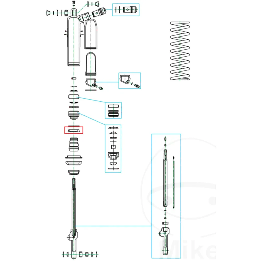 Cylinder cover suspension strut KAYABA 50/16 mm for: Honda CRF,