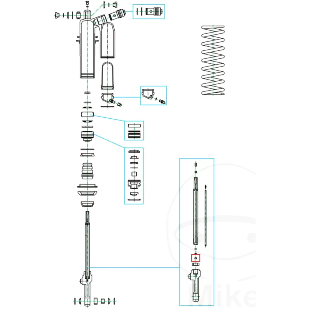 Hülse für Kolbenstange KYB Federbein Edelstahl 18 mm_0