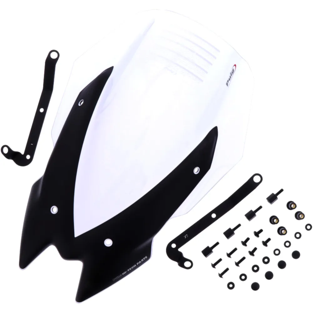 Touring screen new gen PUIG for naked bike smoke grey for: Kawa