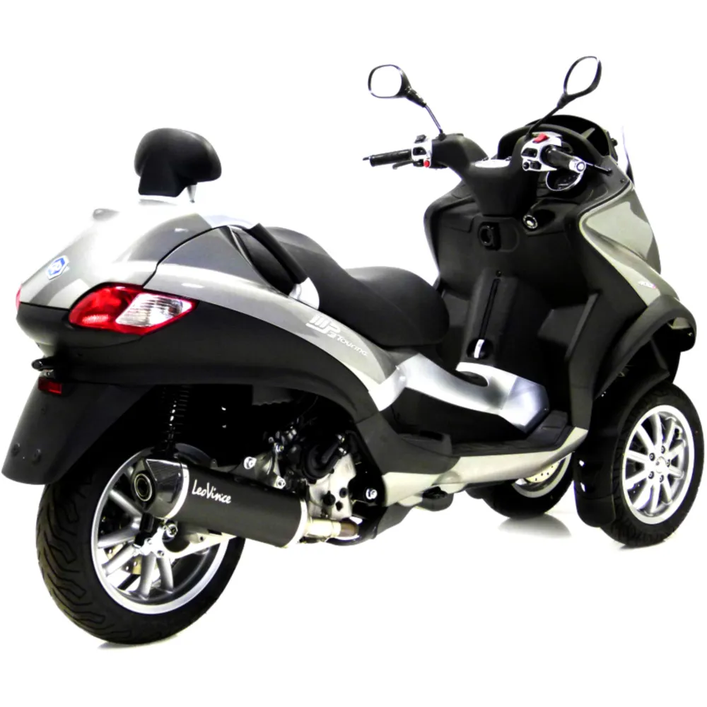 Exhaust lv - one nero slip on evo2 for: Piaggio MP3_0