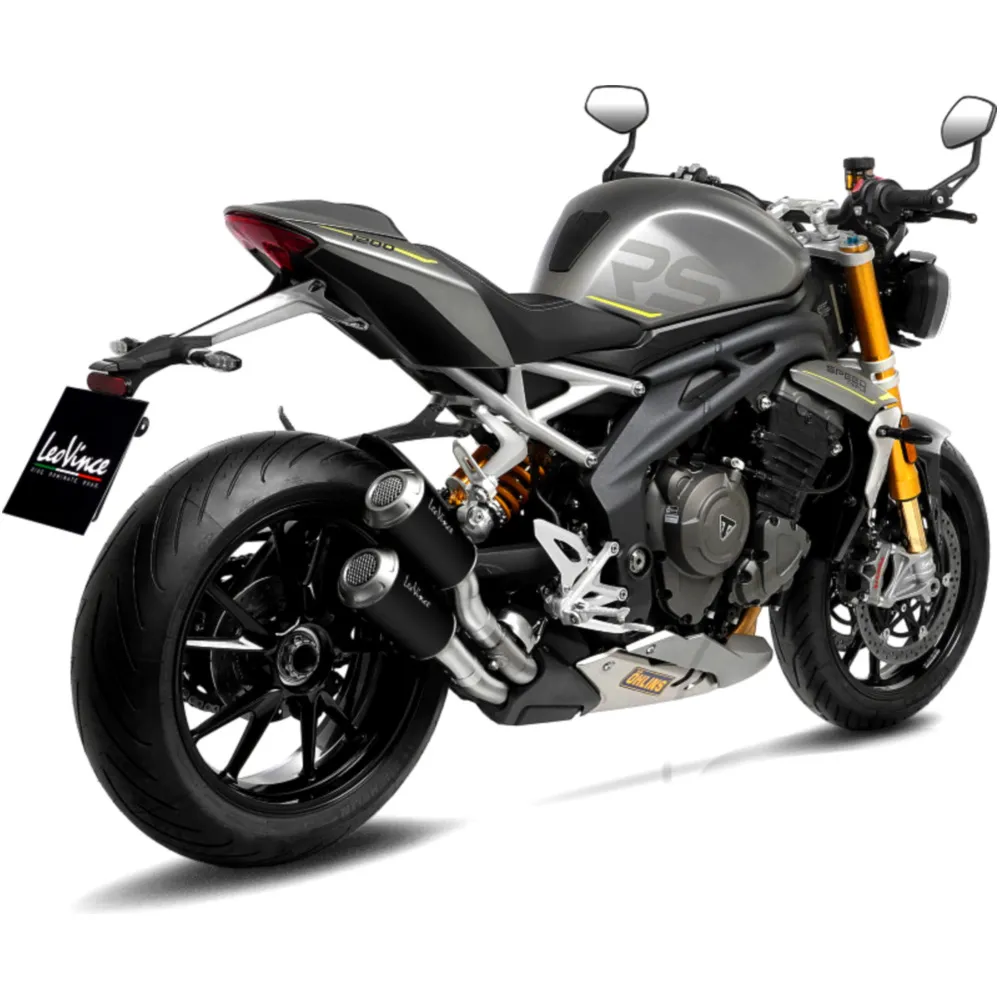 Silencer SBK stainless steel lv - 10 black slip on for: Triumph