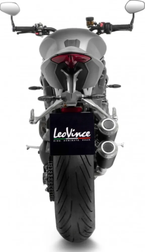 Silencer SBK stainless steel lv - 10 black slip on for: Triumph